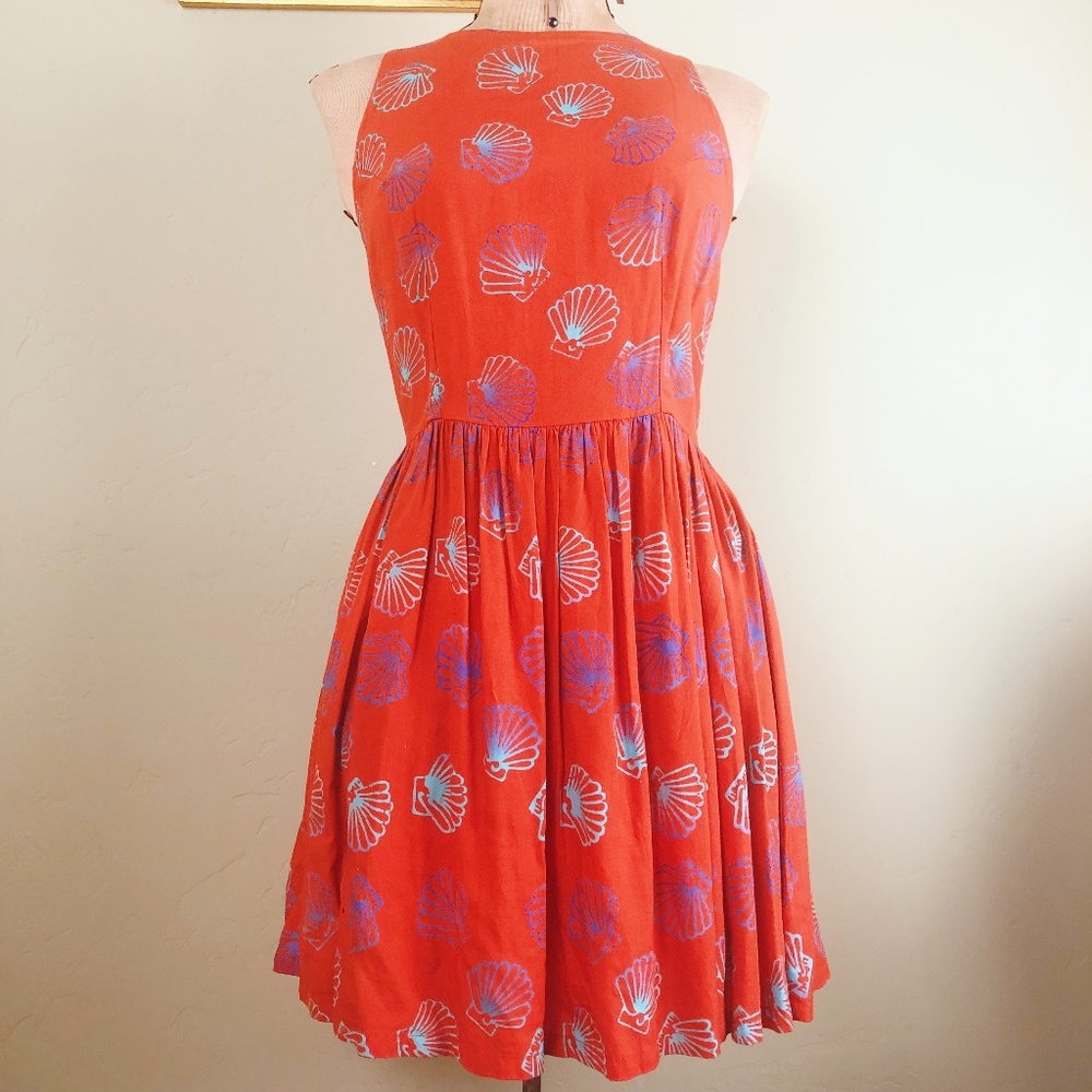 Sugarhill Boutique Seashell Dress with Full Skirt